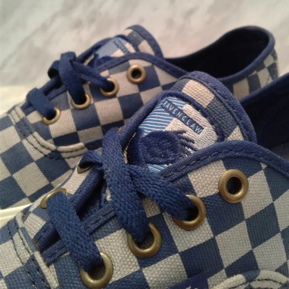 Vans Authentic Harry Potter Ravenclaw BLUE GREY checker-board women's sz 7.5 - Picture 6 of 8